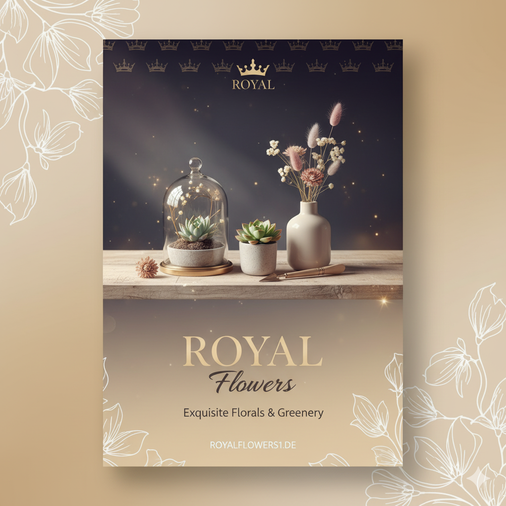 Royal Flowers E-commerce Platform Mockup